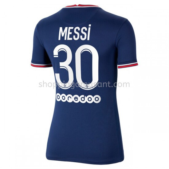 Maillot de Foot Paris Saint-Germain Lionel Messi 30 Féminine Domicile 2021-2022 Manche Courte
