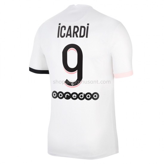 Maillot de Foot Paris Saint-Germain Mauro Icardi 9 Extérieur 2021-2022 Manche Courte