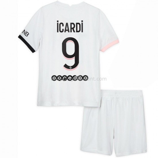 Maillot de Foot Paris Saint-Germain Mauro Icardi 9 Enfant Extérieur 2021-2022 Manche Courte