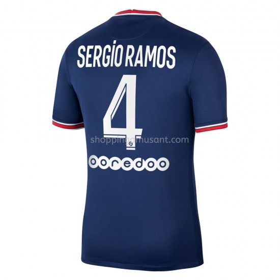 Maillot de Foot Paris Saint-Germain Sergio Ramos 4 Domicile 2021-2022 Manche Courte