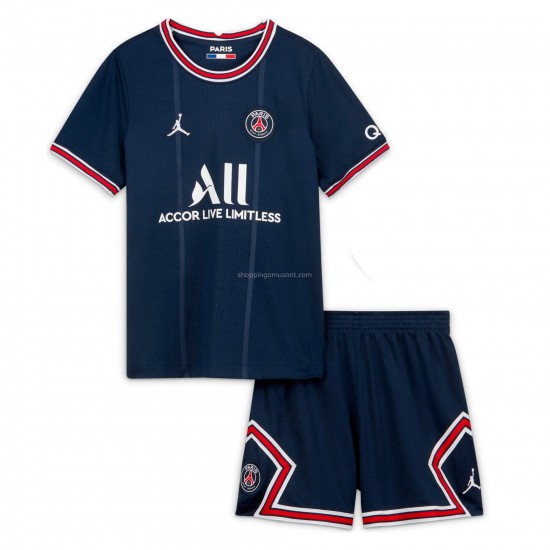 Maillot de Foot Paris Saint-Germain PSG Enfant Domicile 2021-2022 Manche Courte