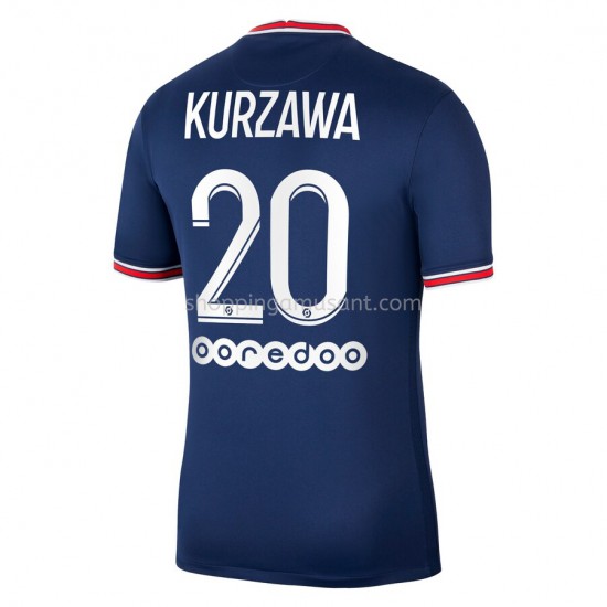 Maillot de Foot Paris Saint-Germain PSG Layvin Kurzawa 20 Domicile 2021-2022 Manche Courte
