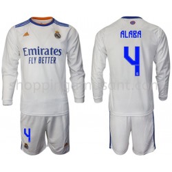 Maillot de Foot Real Madrid Alaba 4 Enfant Domicile 2021-2022 Manche Longue