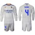Maillot de Foot Real Madrid Alaba 4 Enfant Domicile 2021-2022 Manche Longue