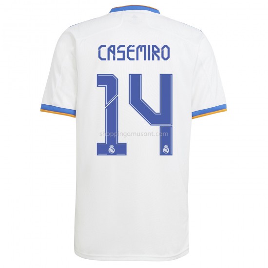 Maillot de Foot Real Madrid Casemiro 14 Domicile 2021-2022 Manche Courte