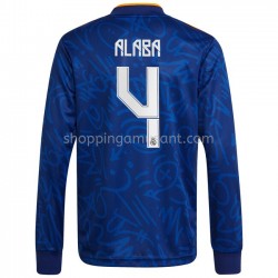 Maillot de Foot Real Madrid David Alaba 4 Extérieur 2021-2022 Manche Longue
