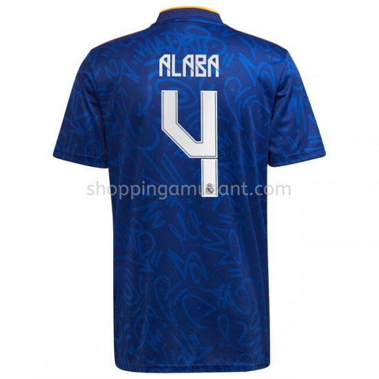 Maillot de Foot Real Madrid David Alaba 4 Extérieur 2021-2022 Manche Courte
