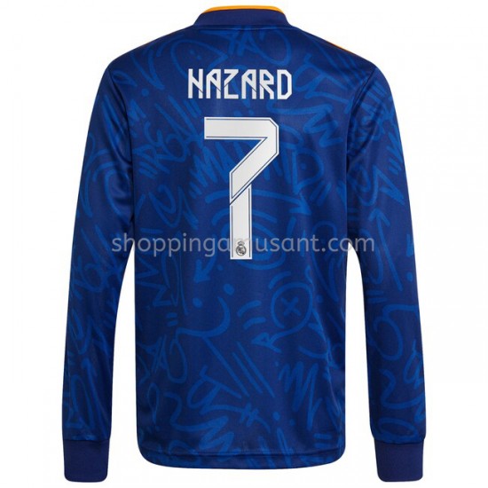 Maillot de Foot Real Madrid Eden Hazard 7 Extérieur 2021-2022 Manche Longue