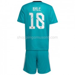 Maillot de Foot Real Madrid Gareth Bale 18 Enfant Neutre 2021-2022 Manche Courte