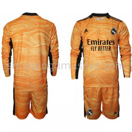 Maillot de Foot Real Madrid Gardien Enfant Extérieur 2021-2022 Manche Longue