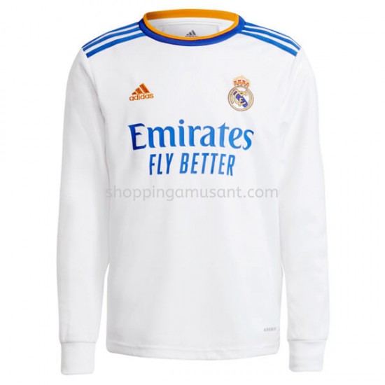Maillot de Foot Real Madrid Domicile 2021-2022 Manche Longue