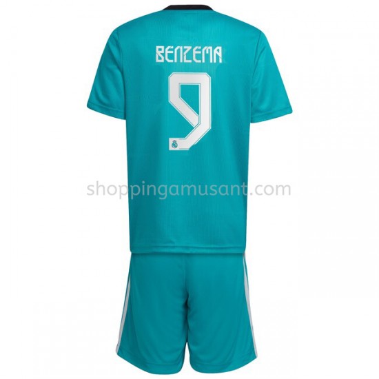 Maillot de Foot Real Madrid Karim Benzema 9 Enfant Neutre 2021-2022 Manche Courte