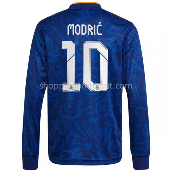 Maillot de Foot Real Madrid Luka Modrić 10 Extérieur 2021-2022 Manche Longue