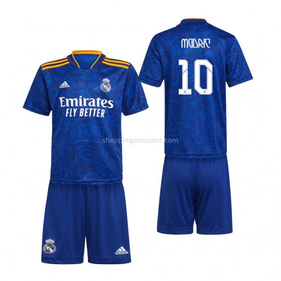 Maillot de Foot Real Madrid Luka Modrić 10 Enfant Extérieur 2021-2022 Manche Courte