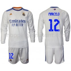 Maillot de Foot Real Madrid Marcelo 12 Enfant Domicile 2021-2022 Manche Longue