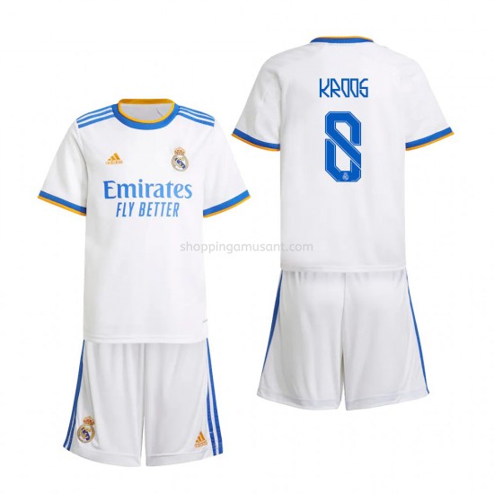 Maillot de Foot Real Madrid Toni Kroos 8 Enfant Domicile 2021-2022 Manche Courte