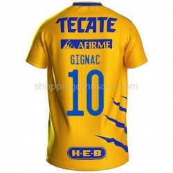 Maillot de Foot Tigres UANL Andre-Pierre Gignac 10 Domicile 2021-2022 Manche Courte