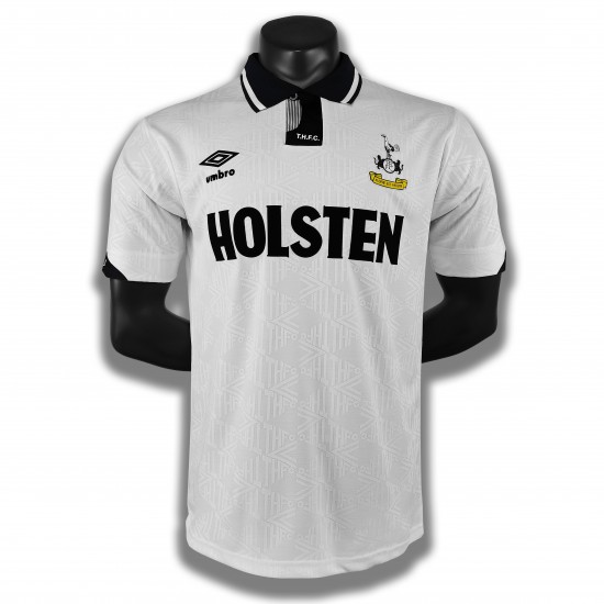 Maillot de Foot Tottenham Hotspur Retro Domicile 1990 Manche Courte