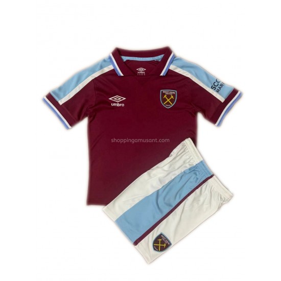 Maillot de Foot West Ham United Enfant Domicile 2021-2022 Manche Courte