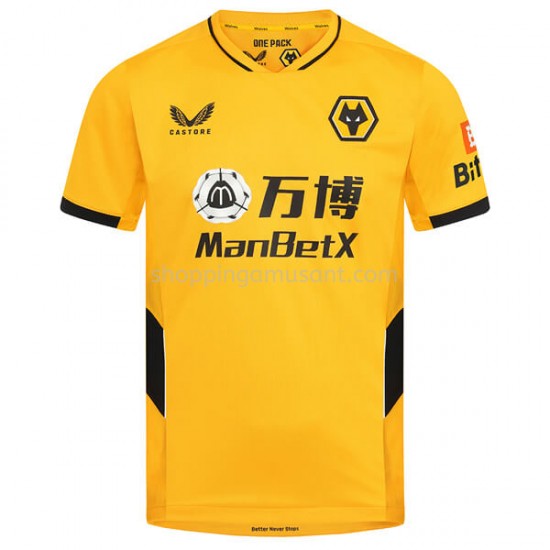 Maillot de Foot Wolverhampton Wanderers Domicile 2021-2022 Manche Courte