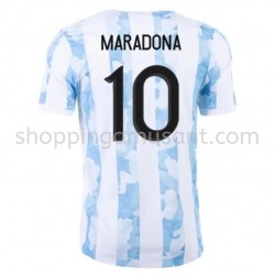 Maillot de Foot Argentine Maradona 10 Domicile 2021 Manche Courte