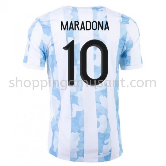 Maillot de Foot Argentine Maradona 10 Domicile 2021 Manche Courte
