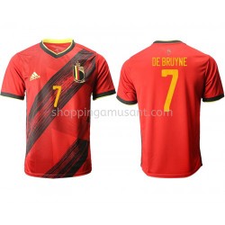 Maillot de Foot Belgique De Bruyne 7 Domicile Euro 2020 Manche Courte