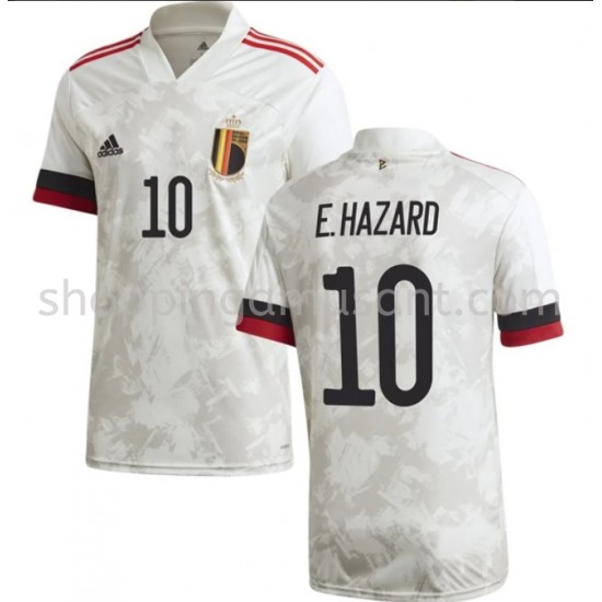 Maillot de Foot Belgique E.Hazard 10 Extérieur Euro 2020 Manche Courte