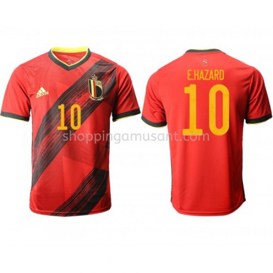 Maillot de Foot Belgique E.Hazard 10 Domicile Euro 2020 Manche Courte