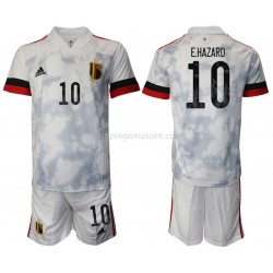 Maillot de Foot Belgique Eden Hazard 10 Enfant Extérieur Euro 2020 Manche Courte