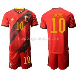 Maillot de Foot Belgique Eden Hazard 10 Enfant Domicile Euro 2020 Manche Courte