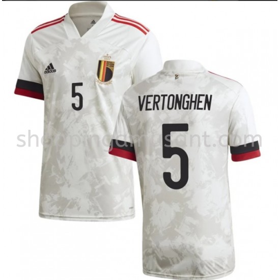 Maillot de Foot Belgique Vertonghen 5 Extérieur Euro 2020 Manche Courte