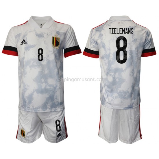 Maillot de Foot Belgique Youri Tielemans 8 Enfant Extérieur Euro 2020 Manche Courte