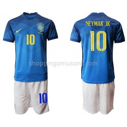 Maillot de Foot Brésil Neymar JR 10 Enfant Extérieur 2020-2021 Manche Courte
