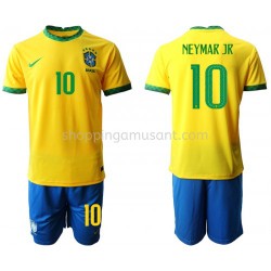 Maillot de Foot Brésil Neymar JR 10 Enfant Domicile 2020-2021 Manche Courte