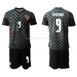 Maillot de Foot Croatie Andrej Kramaric 9 Enfant Extérieur Euro 2020 Manche Courte