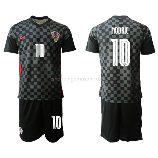 Maillot de Foot Croatie Luka Modrić 10 Enfant Extérieur Euro 2020 Manche Courte