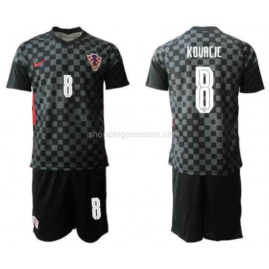 Maillot de Foot Croatie Mateo Kovacic 8 Enfant Extérieur Euro 2020 Manche Courte