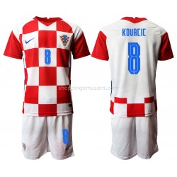 Maillot de Foot Croatie Mateo Kovacic 8 Enfant Domicile Euro 2020 Manche Courte