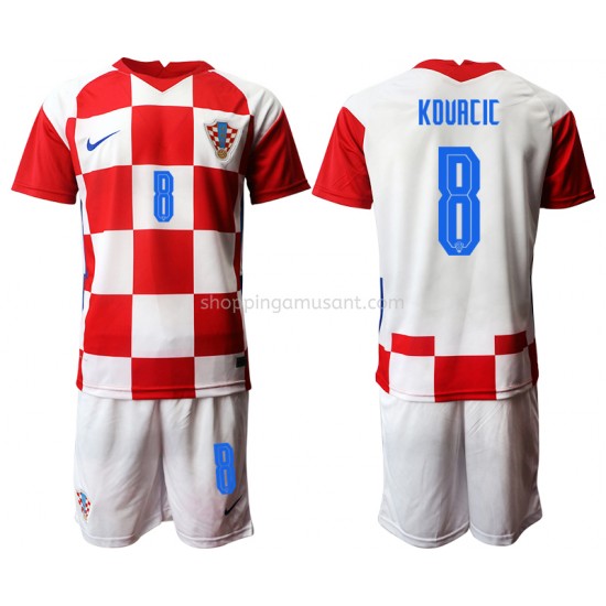 Maillot de Foot Croatie Mateo Kovacic 8 Enfant Domicile Euro 2020 Manche Courte