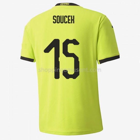 Maillot de Foot Tchéquie Tomas Soucek 15 Extérieur Euro 2020 Manche Courte