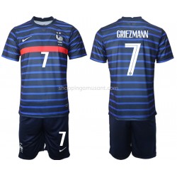 Maillot de Foot France Antoine Griezmann 7 Enfant Domicile Euro 2020 Manche Courte