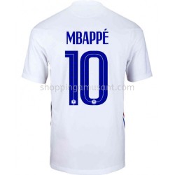 Maillot de Foot France Kylian Mbappé 10 Extérieur Euro 2020 Manche Courte