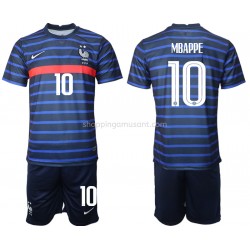 Maillot de Foot France Kylian Mbappé 10 Enfant Domicile Euro 2020 Manche Courte