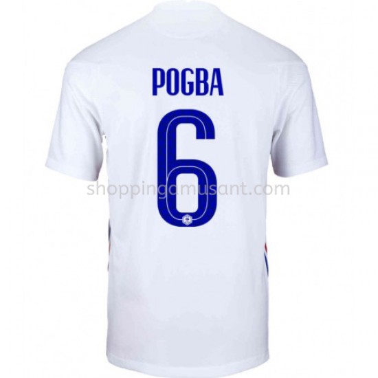 Maillot de Foot France Paul Pogba 6 Extérieur Euro 2020 Manche Courte