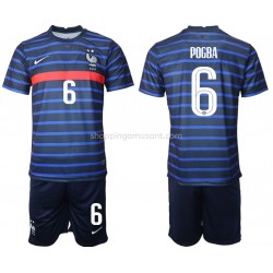 Maillot de Foot France Paul Pogba 6 Enfant Domicile Euro 2020 Manche Courte