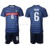 Maillot de Foot France Paul Pogba 6 Enfant Domicile Euro 2020 Manche Courte