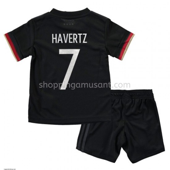 Maillot de Foot Allemagne Kai Havertz 7 Enfant Extérieur Euro 2020 Manche Courte