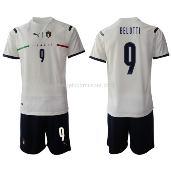 Maillot de Foot Italie Andrea Belotti 9 Enfant Extérieur 2021-2022 Manche Courte