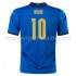 Maillot de Foot Italie Insigne 10 Domicile Euro 2020 Manche Courte
